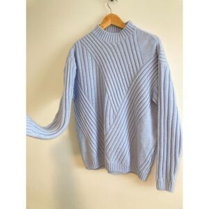ASOS Design Pastel Blue Mock Neck Sweater